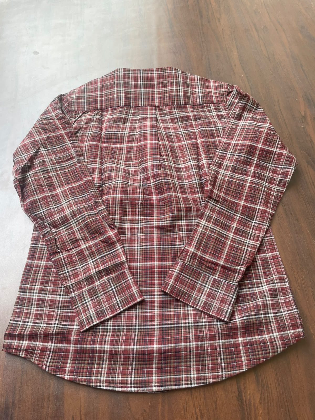 Brick Red & Cream Checked Shirt | Premium Cotton Casual Shirt | Bradbird