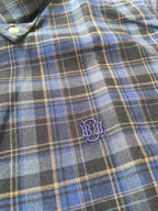Royal Blue & Navy Checked Shirt | Premium Cotton Shirt | Bradbird