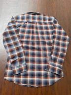 Men's Rust & Slate Navy Checked Shirt | Premium Casual Cotton Shirt | Bradbird